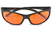 Safety glasses with orange lenses