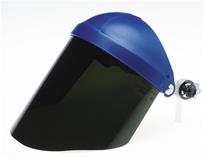 Blue and black face shield